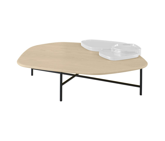 Lewa | Low Table Natural Ash / White Ceramic Large | Coffee tables | Ligne Roset