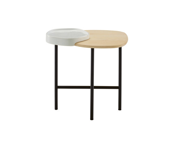 Lewa | Occasional Table Natural Ash / White Ceramic | Side tables | Ligne Roset