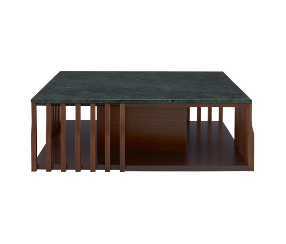 Utopia | Low Table Dark Walnut Verde Marble Top | Coffee tables | Ligne Roset