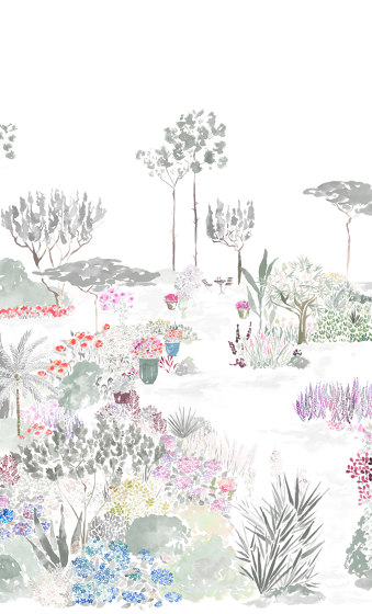 Jardin de France Gris Vert | Revestimientos de paredes / papeles pintados | ISIDORE LEROY
