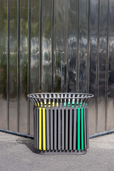Basic litter bin 2 double 60L | Waste baskets | Concept Urbain