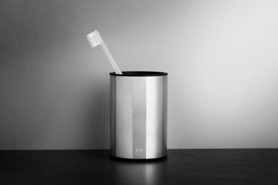 Reframe Collection | Toothbrush holder - brushed steel | Portaspazzolini | Unidrain