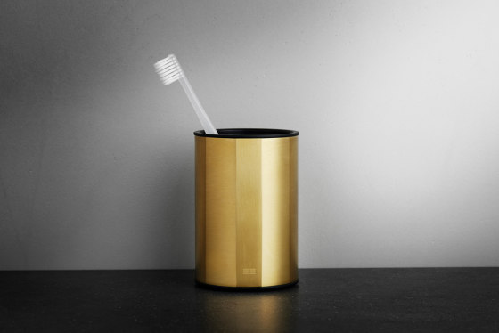 Reframe Collection | Toothbrush holder - brass | Portaspazzolini | Unidrain