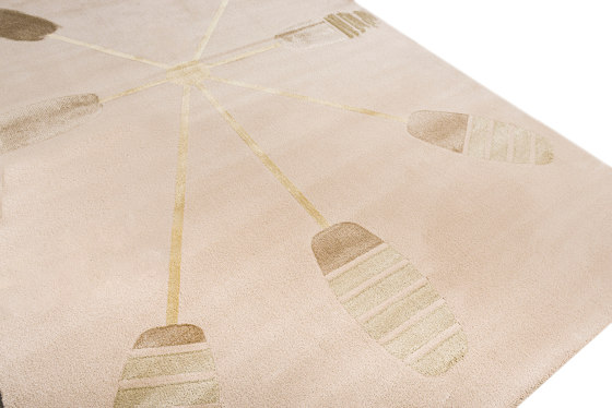 Tinged Leaves | Rectangular Rug (Natural) | Tappeti / Tappeti design | Softicated