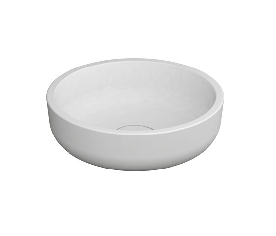 Top bowl white 38 cm round solid surface white | Wash basins | Vigour
