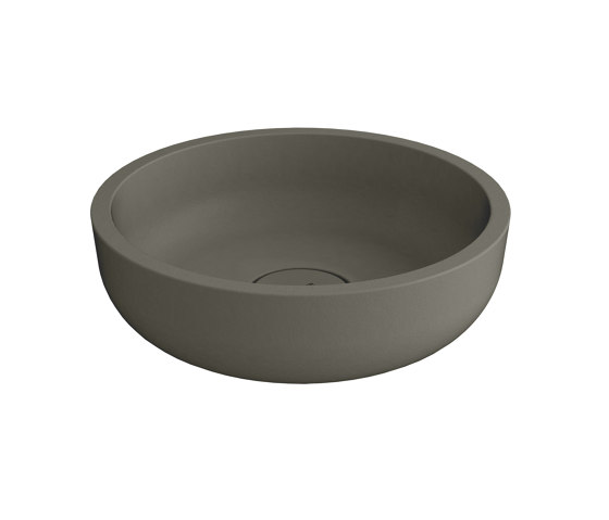 Top bowl white 38 cm round solid surface concrete | Lavabos | Vigour