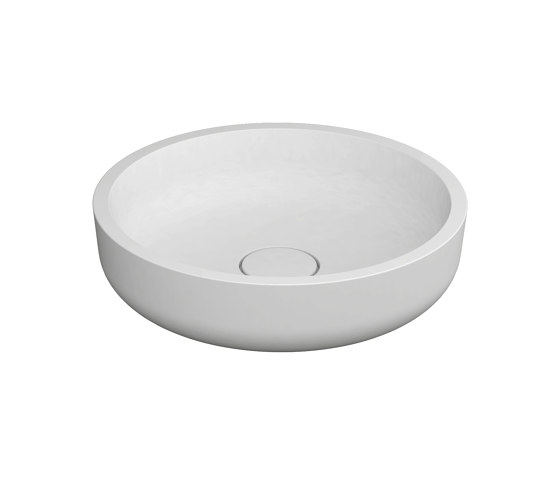 Aufsatzschale white 45cm rund Mineralwerkstoff weiss | Waschtische | Vigour
