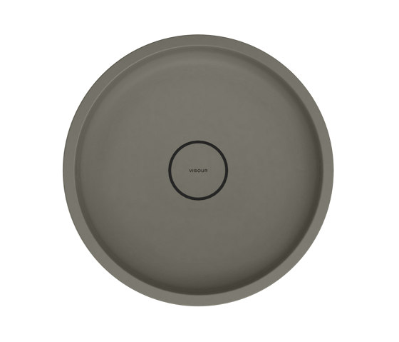 Top bowl white 45 cm round solid surface concrete | Lavabos | Vigour