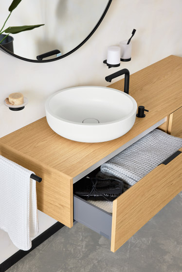 Top bowl white 45 cm round solid surface white matt | Wash basins | Vigour