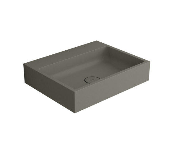 Washbasin white 60 x 48 cm solid surface concrete | Lavabi | Vigour