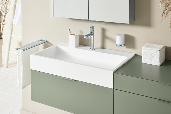 Washbasin white 60 x 48 cm solid surface white matt | Wash basins | Vigour
