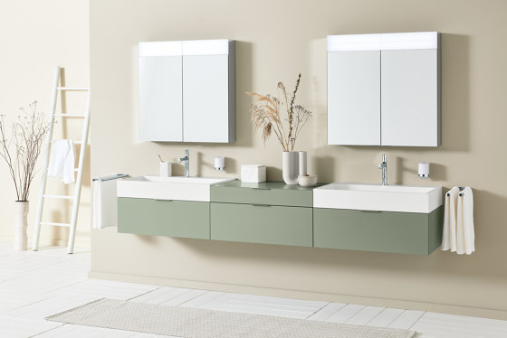Washbasin white 80 x 48 cm solid surface white matt | Lavabos | Vigour