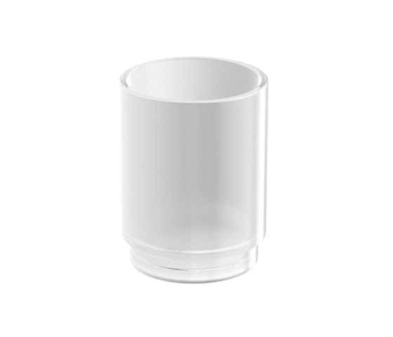 Replacement brush glass bowl white satin-finish | Brosses WC et supports | Vigour
