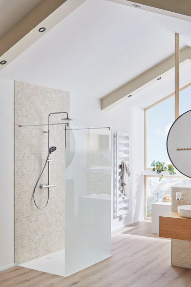 Shower tray solid surface white 120 x 100 cm matt white anti-slip with drain cover | Piatti doccia | Vigour