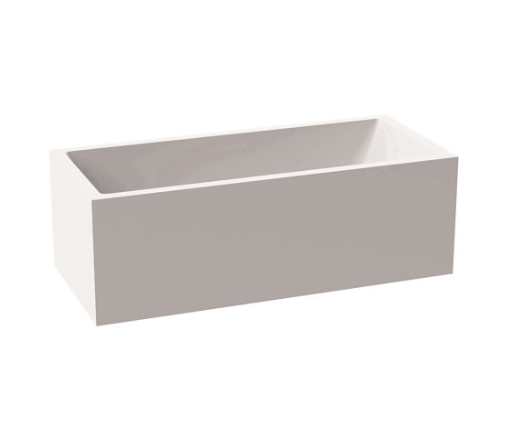 Back-to-wall bath solid surface white 180 x 80 cm 2-sided right matt white | Vasche | Vigour