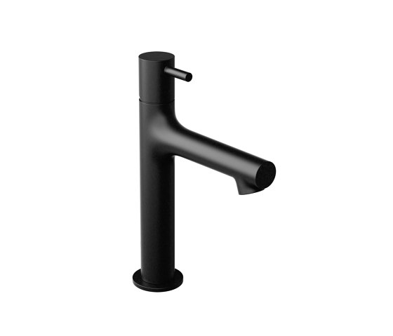 Single-lever basin mixer white without drain set matt black | Wash basin taps | Vigour