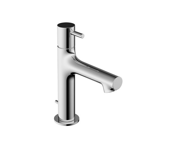 Single-lever mixer white Piccolo with chrome-plated drain | Robinetterie pour lavabo | Vigour
