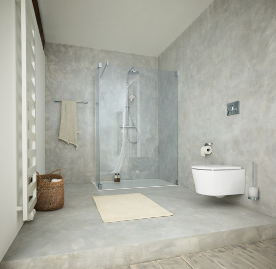 White wall-hung toilet set PowerFLUSH rimless with concealed mount, toilet seat with soft-closing mechanism white | Inodoros | Vigour