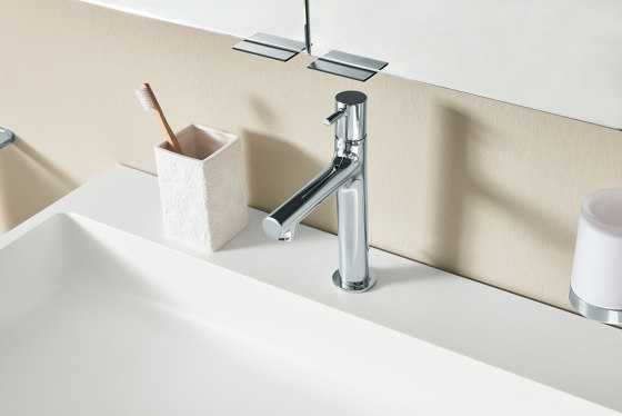 Single-lever wall mixer white XL without chrome-plated drain | Wash basin taps | Vigour