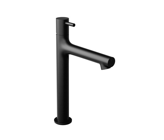 Single-lever wall mixer white XL without drain set matt black | Grifería para lavabos | Vigour