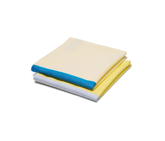 Equipe | Napkin (2 pieces), yellow / white | Accessoires de table | Magazin®