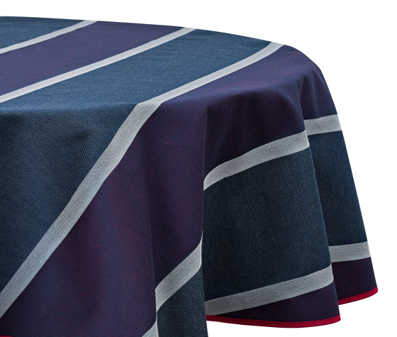 Equipe | Tablecloth, round, blue / pink | Accesorios de mesa | Magazin®