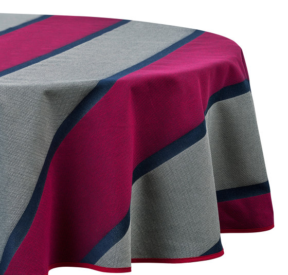 Equipe | Tablecloth, round, blue / pink | Dining-table accessories | Magazin®