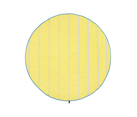 Equipe | Tablecloth, round, yellow / white | Dining-table accessories | Magazin®