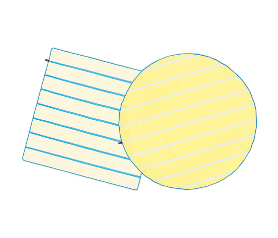 Equipe | Tablecloth, round, yellow / white | Complementi tavola | Magazin®