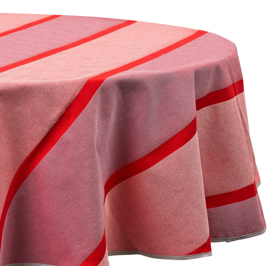 Equipe | Tablecloth, round, red / light red | Accesorios de mesa | Magazin®