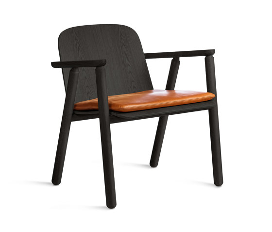 Valo Lounge Chair Black Oak & Leather | Armchairs | Made by Choice