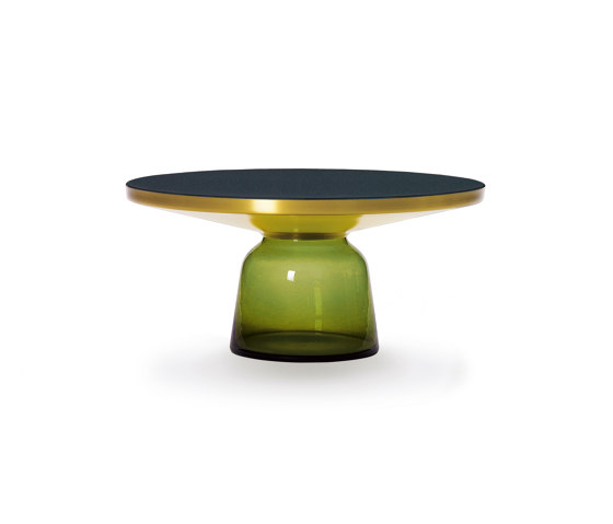 Bell Coffee Table brass-glass-olive | Tavolini bassi | ClassiCon