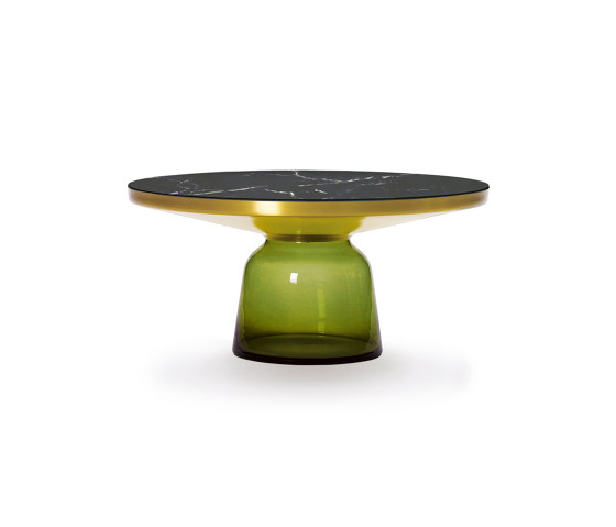 Bell Coffee Table brass-marble-olive | Tables basses | ClassiCon