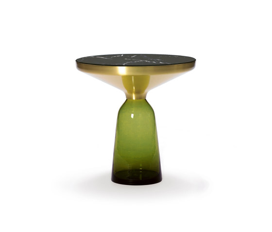 Bell Side Table brass-marble-olive | Tavolini alti | ClassiCon