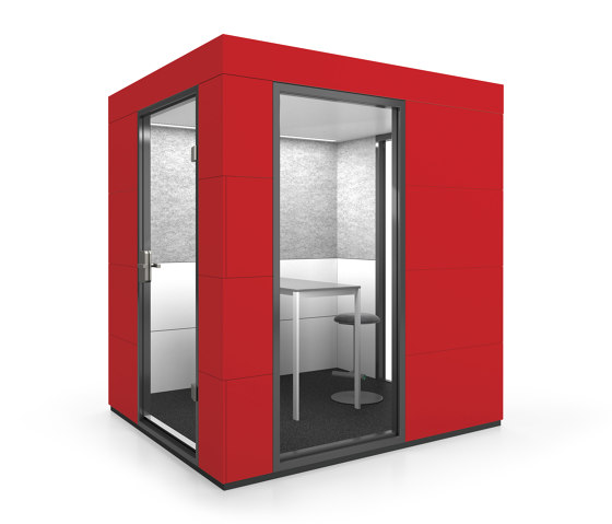 Meeting Unit | Chilli Red | Soundproofing room-in-room systems | OFFICEBRICKS