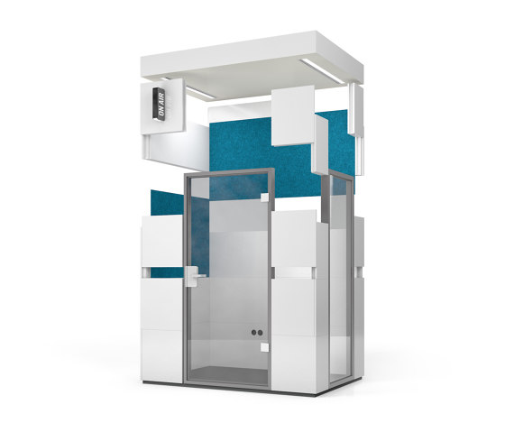 Meeting Unit | Light Blue | Soundproofing room-in-room systems | OFFICEBRICKS