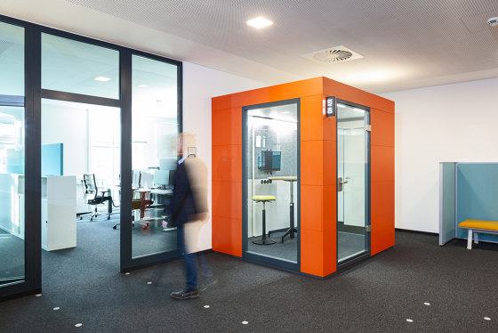 Meeting Unit | Orange | Schalldämmende Raum-in-Raum Systeme | OFFICEBRICKS