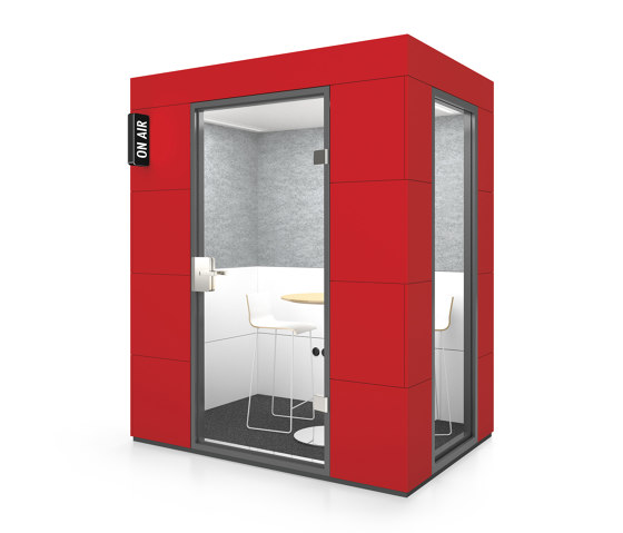 Dialogue Unit | Chilli Red | Soundproofing room-in-room systems | OFFICEBRICKS