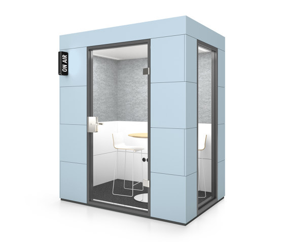 Dialogue Unit | Light Blue | Soundproofing room-in-room systems | OFFICEBRICKS