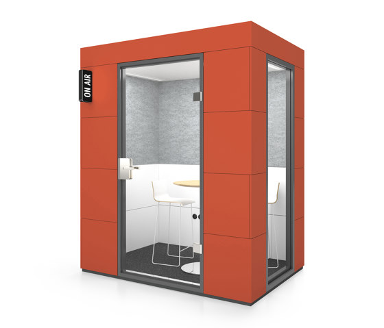 Dialogue Unit | Sunset Orange | Soundproofing room-in-room systems | OFFICEBRICKS