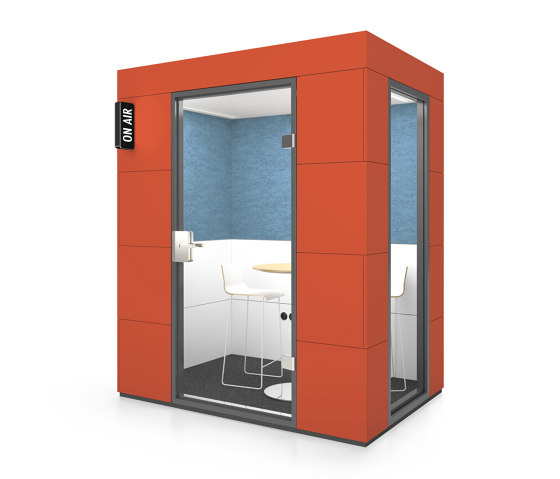 Dialogue Unit | Sunset Orange | Soundproofing room-in-room systems | OFFICEBRICKS