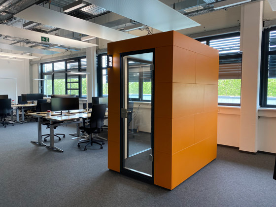 Work Unit | Sunset Orange | Office Pods | OFFICEBRICKS