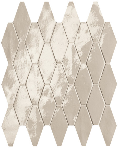 Glim Avorio Rombi Mosaico Brillante 31X35,5 | Ceramic tiles | Fap Ceramiche