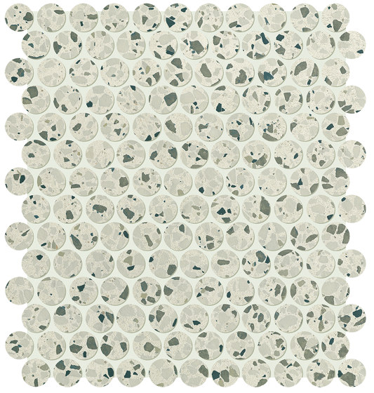 Glim Gemme Salvia Round Mosaico Matt 29,5X35 | Ceramic tiles | Fap Ceramiche
