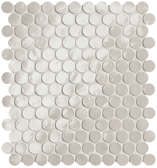 Glim Ghiaccio Round Mosaico Brillante 29,5X35 | Ceramic tiles | Fap Ceramiche