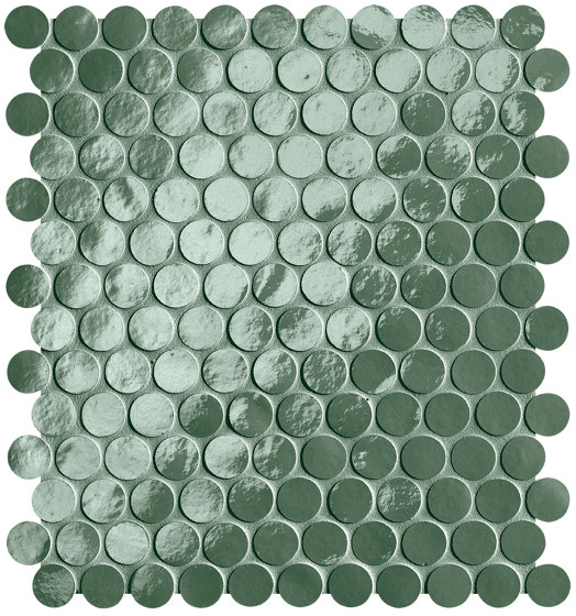 Glim Salvia Round Mosaico Brillante 29,5X35 | Baldosas de cerámica | Fap Ceramiche