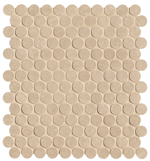 Nobu Beige Gres Round Mosaico Matt 29,5X35 | Baldosas de cerámica | Fap Ceramiche