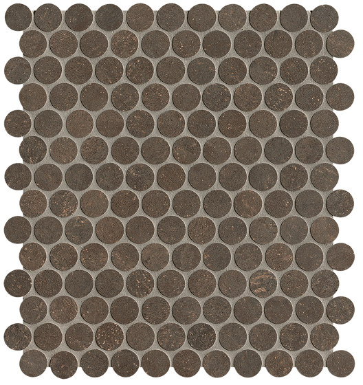 Nobu Cocoa Gres Round Mosaico Matt 29,5X35 | Baldosas de cerámica | Fap Ceramiche