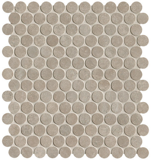 Nobu Grey Gres Round Mosaico Matt 29,5X35 | Baldosas de cerámica | Fap Ceramiche