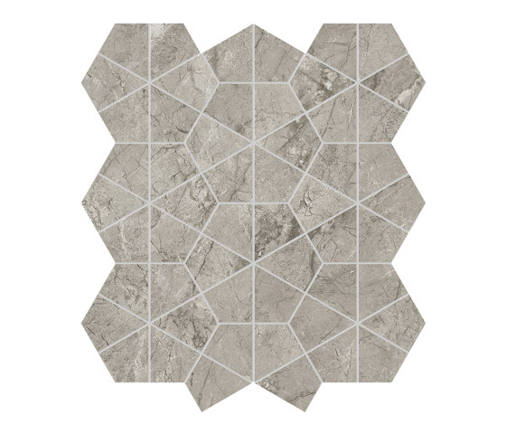 Marvel Meraviglia Silver Majestic Hexagon Lapp. | Ceramic tiles | Atlas Concorde